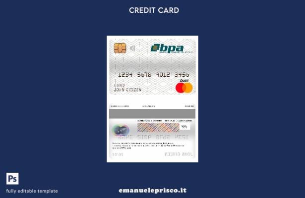 modello di carta di debito principale della banca Cuba Banco Popular de Ahorro (
